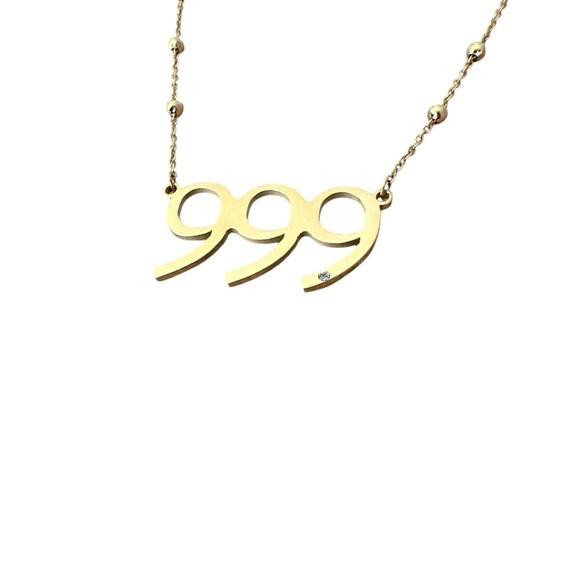 Jackie Mack ABUNDANCE NECKLACE ANGEL NUMBER 999 Elegant 18k Gold Plated NEW $68! - Picture 5 of 5